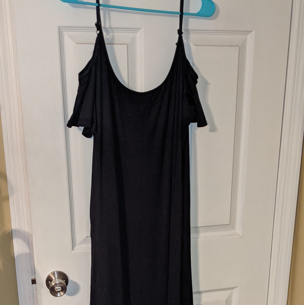 Cold shoulder knit dress